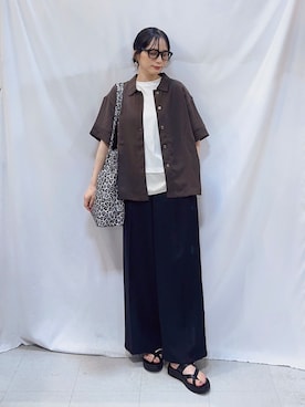 「SHOO・LA・RUE（シューラルー）のアイテム（トートバッグ）」を使った、Hiromiさん（レディース・164cm）の夏コーディネート