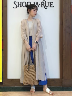「DRESKIP（ドレスキップ）のアイテム（サンダル）」を使った、Hiromiさん（レディース・164cm）の夏コーディネート