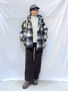 「DRESKIP（ドレスキップ）のアイテム」を使った、Hiromiさん（レディース・164cm）の冬コーディネート