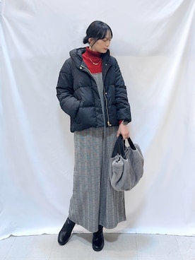 「アイテム（サロペット/オーバーオール）」を使った、Hiromiさん（レディース・164cm）の秋コーディネート