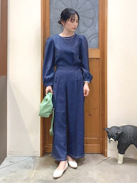 「デニムonデニム」｜Hiromiさん（レディース・164cm）の春コーディネート