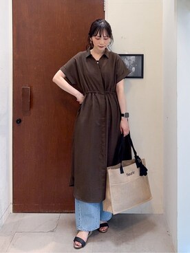 「Cutie Blonde（キューティーブロンド）のアイテム（デニムパンツ）」を使った、Hiromiさん（レディース・164cm）の春コーディネート