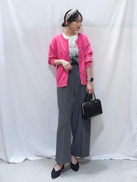 「アイテム（バッグ）」を使った、Hiromiさん（レディース・164cm・40代）の秋コーディネート