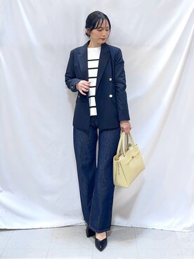 「SHOO・LA・RUE（シューラルー）のアイテム（テーラードジャケット）」を使った、Hiromiさん（レディース・164cm）の冬コーディネート