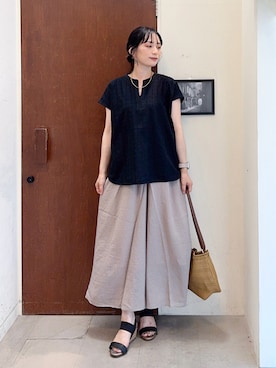 「アイテム（ショルダーバッグ）」を使った、Hiromiさん（レディース・164cm・40代）の夏コーディネート