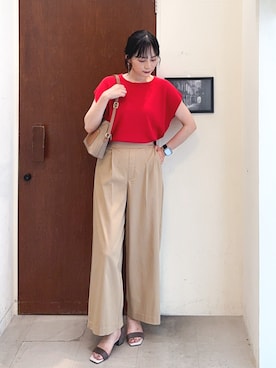 「アイテム（ショルダーバッグ）」を使った、Hiromiさん（レディース・164cm・40代）の夏コーディネート