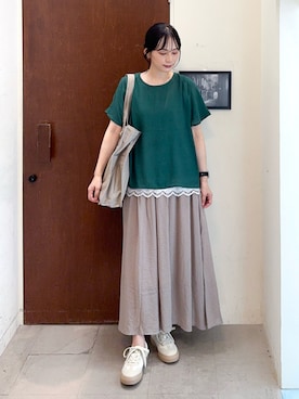 「アイテム（Tシャツ/カットソー）」を使った、Hiromiさん（レディース・164cm・40代）の夏コーディネート