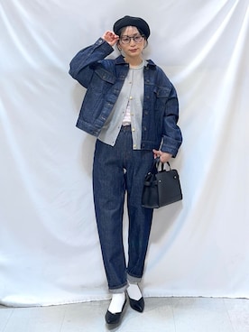 「アイテム（チャーム、グレー系）」を使った、Hiromiさん（レディース・164cm）の冬コーディネート
