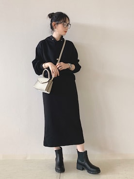 「DRESKIP（ドレスキップ）のアイテム（パーカー）」を使った、Hiromiさん（レディース・164cm）の秋コーディネート