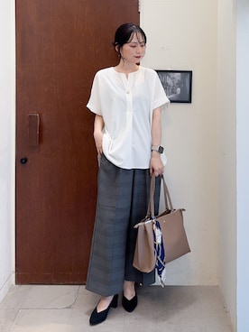 「アイテム（Tシャツ/カットソー）」を使った、Hiromiさん（レディース・164cm・40代）の夏コーディネート
