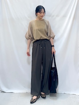 「SHOO・LA・RUE（シューラルー）のアイテム（その他パンツ）」を使った、Hiromiさん（レディース・164cm）の秋コーディネート