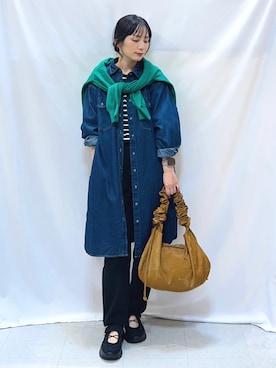 「アイテム（カーディガン/ボレロ）」を使った、Hiromiさん（レディース・164cm）の秋コーディネート