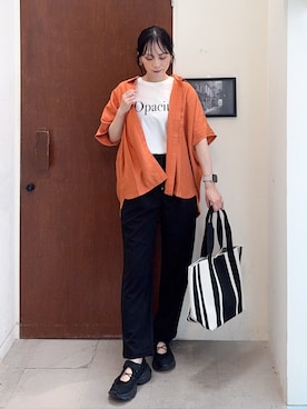 「アイテム（シャツ/ブラウス）」を使った、Hiromiさん（レディース・164cm）の夏コーディネート