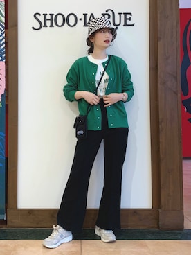 「DRESKIP（ドレスキップ）のアイテム（ハット）」を使った、Hiromiさん（レディース・164cm）の春コーディネート