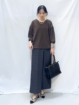 「DRESKIP（ドレスキップ）のアイテム」を使った、Hiromiさん（レディース・164cm）の秋コーディネート