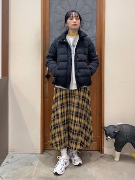 「DRESKIP（ドレスキップ）のアイテム（スウェット）」を使った、Hiromiさん（レディース・164cm）の冬コーディネート
