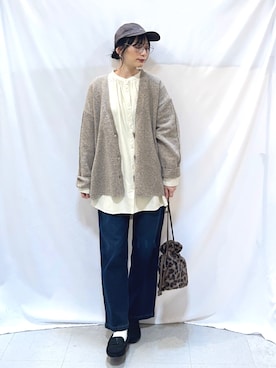 「アイテム（チュニック）」を使った、Hiromiさん（レディース・164cm）の秋コーディネート