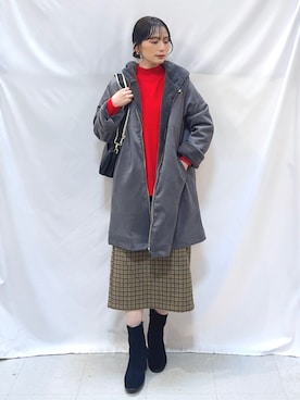 「DRESKIP（ドレスキップ）のアイテム」を使った、Hiromiさん（レディース・164cm）の冬コーディネート