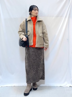 「アイテム（スカート）」を使った、Hiromiさん（レディース・164cm・40代）の冬コーディネート