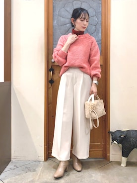 「DRESKIP（ドレスキップ）のアイテム（バッグ）」を使った、Hiromiさん（レディース・164cm）の冬コーディネート