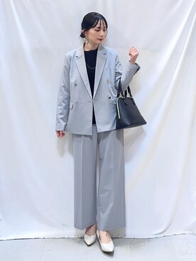 「SHOO・LA・RUE（シューラルー）のアイテム（テーラードジャケット）」を使った、Hiromiさん（レディース・164cm）の冬コーディネート