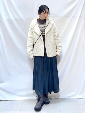 「DRESKIP（ドレスキップ）のアイテム」を使った、Hiromiさん（レディース・164cm）の冬コーディネート