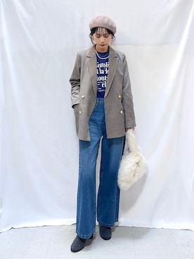 「アイテム（テーラードジャケット）」を使った、Hiromiさん（レディース・164cm）の秋コーディネート