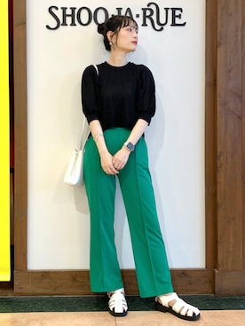 「DRESKIP（ドレスキップ）のアイテム（サンダル）」を使った、Hiromiさん（レディース・164cm）の夏コーディネート