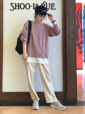 「DRESKIP（ドレスキップ）のアイテム（キャップ）」を使った、Hiromiさん（レディース・164cm）の冬コーディネート