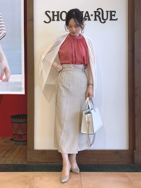 「DRESKIP（ドレスキップ）のアイテム（パンプス）」を使った、Hiromiさん（レディース・164cm）の春コーディネート