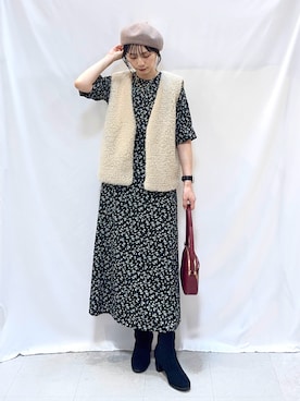 「SHOO・LA・RUE（シューラルー）のアイテム（ブーツ）」を使った、Hiromiさん（レディース・164cm）の秋コーディネート