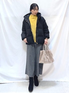 「アイテム（トートバッグ）」を使った、Hiromiさん（レディース・164cm・40代）の冬コーディネート
