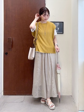 「アイテム（長傘）」を使った、Hiromiさん（レディース・164cm）の夏コーディネート