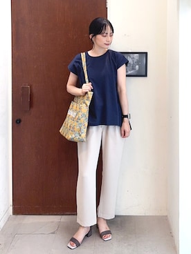 「アイテム（Tシャツ/カットソー）」を使った、Hiromiさん（レディース・164cm・40代）の夏コーディネート