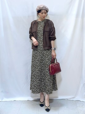 「アイテム（バッグ）」を使った、Hiromiさん（レディース・164cm・40代）の秋コーディネート