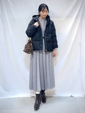 「アイテム（ダウンジャケット/コート）」を使った、Hiromiさん（レディース・164cm・40代）の秋コーディネート