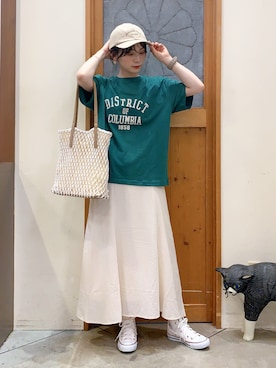 「DRESKIP（ドレスキップ）のアイテム（バッグ）」を使った、Hiromiさん（レディース・164cm）の春コーディネート