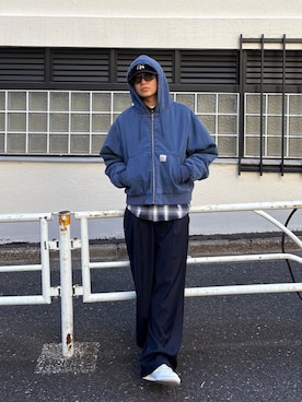 「アイテム（ブルゾン）」を使った、kento fujiwara さん（メンズ・165cm）の秋コーディネート