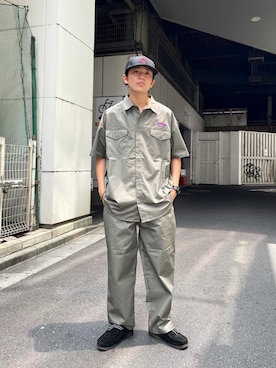 「Sourcream（サワークリーム）のアイテム（帽子）」を使った、kento fujiwara さん（メンズ・166cm）の夏コーディネート