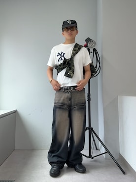 「アイテム（デニムパンツ）」を使った、kento fujiwara さん（メンズ・165cm・20代）の夏コーディネート