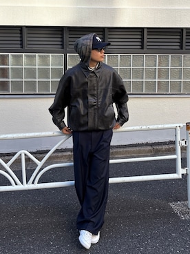 「アイテム（ブルゾン）」を使った、kento fujiwara さん（メンズ・165cm）の秋コーディネート