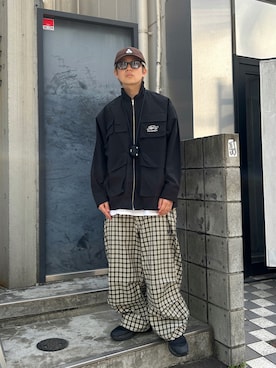 「アイテム（カーゴパンツ）」を使った、kento fujiwara さん（メンズ・166cm・20代）の春コーディネート