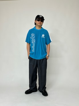 「Sourcream（サワークリーム）のアイテム」を使った、kento fujiwara さん（メンズ・166cm）の夏コーディネート