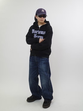 「Sourcream（サワークリーム）のアイテム」を使った、kento fujiwara さん（メンズ・166cm）の冬コーディネート