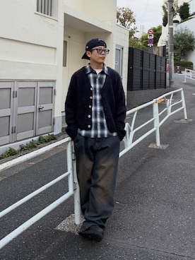 「アイテム（デニムパンツ）」を使った、kento fujiwara さん（メンズ・165cm）の秋コーディネート