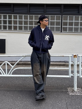 「アイテム（デニムパンツ）」を使った、kento fujiwara さん（メンズ・165cm）の秋コーディネート