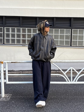 「アイテム（ブルゾン）」を使った、kento fujiwara さん（メンズ・165cm）の秋コーディネート