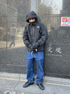 「HELLY HANSEN（ヘリーハンセン）のアイテム（ジャケット/アウター）」を使った、kento fujiwara さん（メンズ・166cm）の冬コーディネート