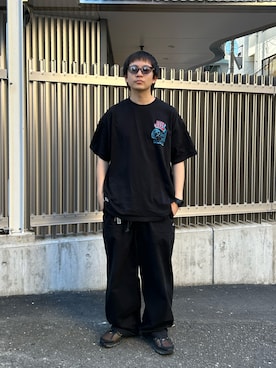 「Sourcream（サワークリーム）のアイテム（トップス）」を使った、kento fujiwara さん（メンズ・166cm）の夏コーディネート