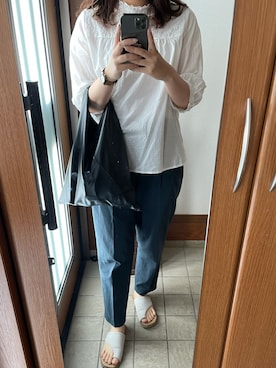 「TORY BURCH（トリーバーチ）のアイテム（腕時計）」を使った、Yuuさん（レディース・155cm）の夏コーディネート